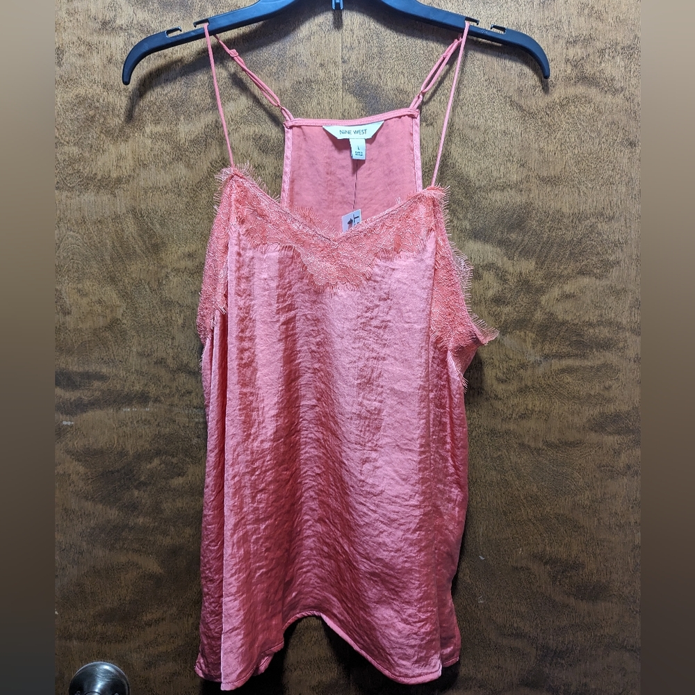 Nine west spaghetti strap top Coral size Large